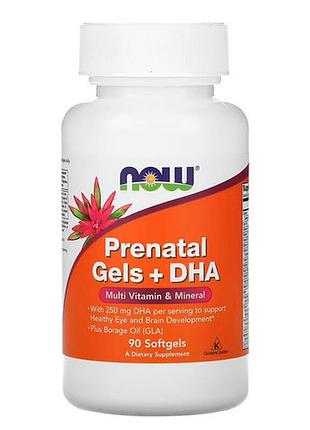Now prenatal gels + dha 90 рідких капсул