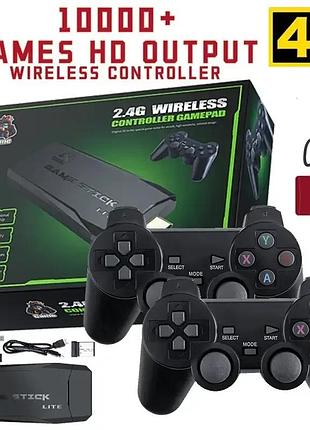 Ігрова приставка game stick lite m8 64gb 4k, ігрова приставка універсальна hdmi, бездротова приставка