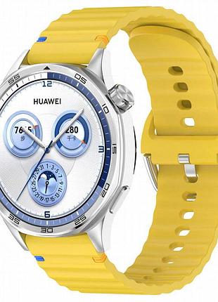 Силиконовый ремешок wavy для smart watch 20mm dark yellow