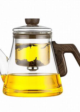 Чайник для заваривания teapot d-24c 800ml transparent