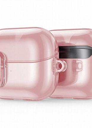 Ударопрочный футляр dux ducis transparent case для samsung galaxy buds 3 / 3 pro pink