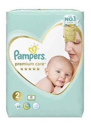Підгузки premium care розмір 2, 4-8 кг, 68 шт тм pampers