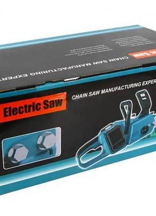 Акумуляторна ланцюгова пила electric saw 16 дюймів потужна електропилка з 2 акумуляторами в коробці