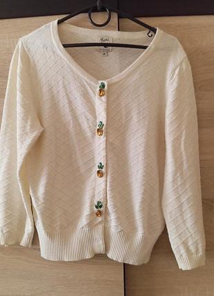 Вязаный кардиган с декоративными пуговицами от jumi knitwear