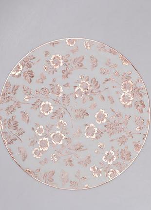 Килимок для сервірування столу flowers 38 см, бронза hp-36327-12br