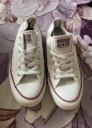 Конверси білі converse жіночі 39,5 на шнурівці