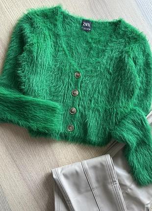 Жіночий светр zara травка, зелений