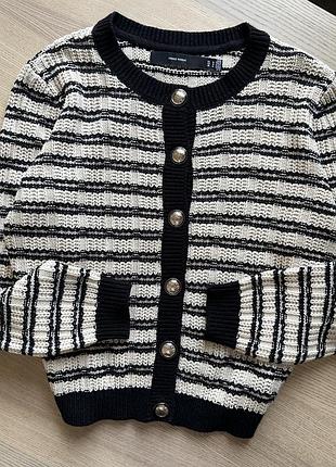Светр жіночий vero moda базовий молочний у смужку