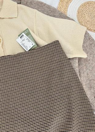 Новая юбка мини в гусиную лапку h&amp;m 3