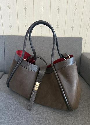 Сумка жіноча amica bag тоут з натуральної шкіри, коричнева