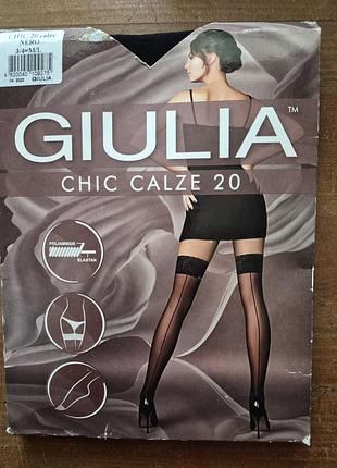 Панчохи giulia chic calze 20, чорні, m/l
