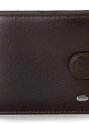 Чоловічий гаманець з затискачем для купюр dr.bond m13-1 brown натуральна шкіра