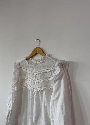 Котонова біла блуза🌿 6