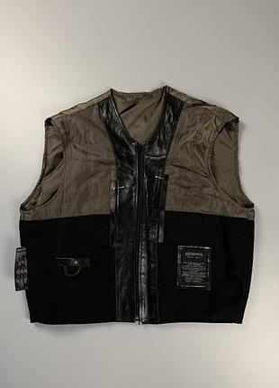 Жилетка redskins шкіряна жилетка комбінована gorpcore workwear xl