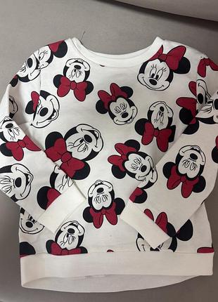 Світшот для дівчинки disney з мінні маус, розмір 4t, білий