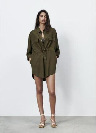 Рубашка -туніка плаття -рубашка zara, m-l 3