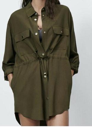 Рубашка -туніка плаття -рубашка zara, m-l 2