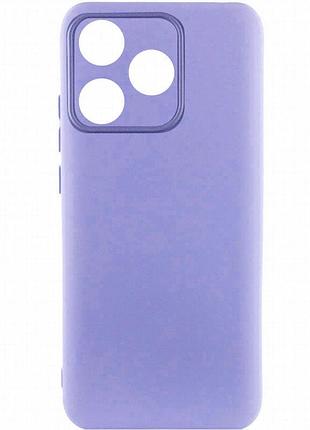Чехол silicone cover lakshmi full camera (a) для tecno spark 10 сиреневый / dasheen