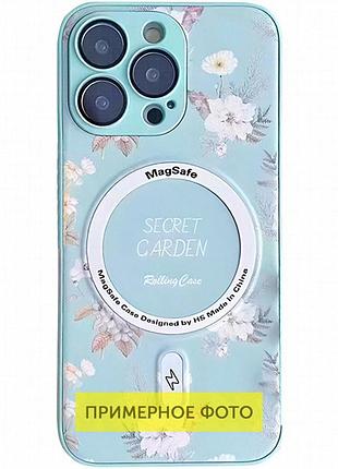 Tpu+pc чехол secret garden with magnetic fit для apple iphone 16 (6.1") mint