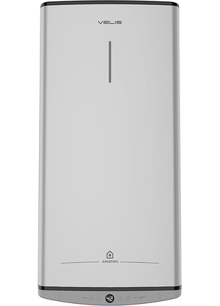 Водонагрівач електр. ariston плаский слім velis tech 80 eu, 80л, 2*1,5квт, ун. монтаж, електр. кер-ння, b, італія, сірий