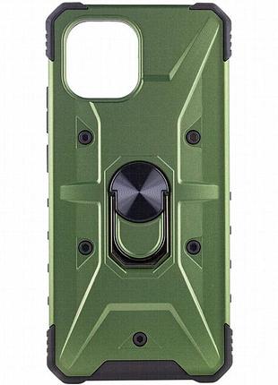 Ударопрочный чехол pathfinder ring для samsung galaxy a04 зеленый / army green