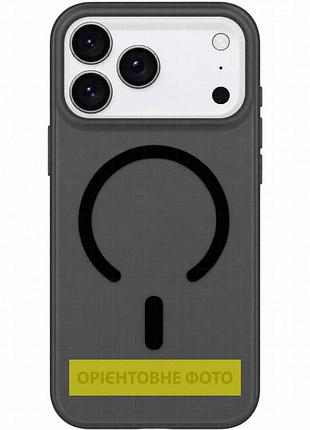 Чехол pc matte color with magnetic fit для apple iphone 17 (6.3") black