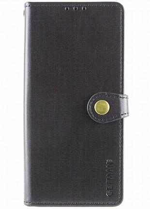 Кожаный чехол-книжка getman gallant (pu) для xiaomi redmi note 13 5g черный