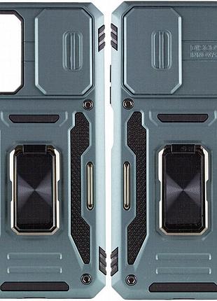 Ударопрочный чехол camshield army ring для xiaomi redmi note 11 (global) / note 11s / note 12s зеленый /