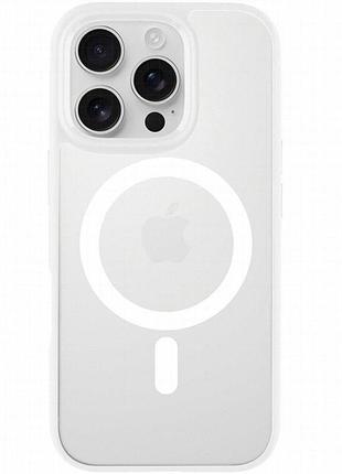 Tpu+pc чехол blueo skin friendly frosted with magnetic fit для apple iphone 16 pro max (6.9") белый / white