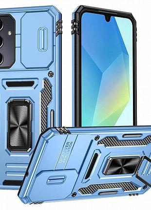 Ударопрочный чехол camshield army ring для samsung galaxy a36 5g / a56 5g голубой / light blue