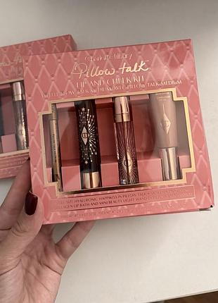 Charlotte tilbury pillow talk lip & cheek kit medium | набір для губ та щік