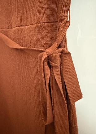 Сукня міді жіноча mango трикотажна на запах, помаранчева, розмір s