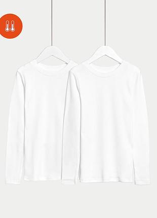 Реглани для хлопчиків m&s heatgen medium білі 3 -4 рокі 3