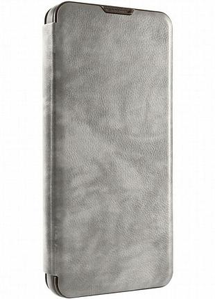 Кожаный чехол-книжка belora для tecno spark go 2 gray