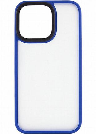 Tpu+pc чехол metal buttons для apple iphone 13 pro max (6.7") голубой / light blue