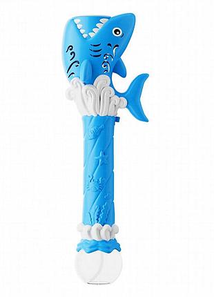 Пистолет с мыльными пузырями h038 shark + bottle 50ml light blue