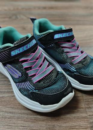 Кросівки дитячі skechers gorun неонові чорні, різнокольорові р. 27 (16.5см)