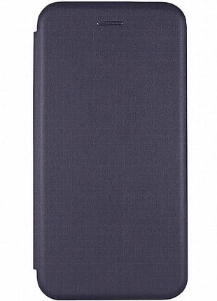 Кожаный чехол-книжка classy для xiaomi redmi 14c / poco c75 темно-синий