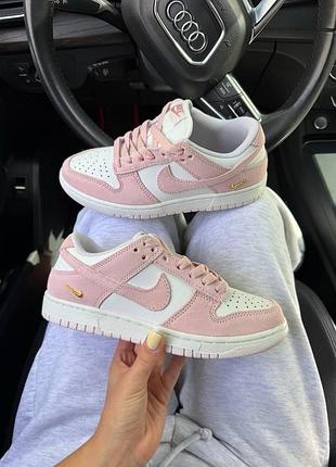 Жіночі кросівки nike dunk low white/violet io4244-100
