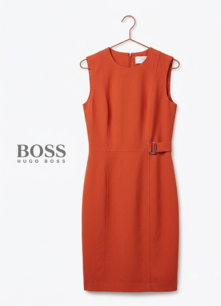 Элегантное шерстяное платье-футляр boss (hugo boss)