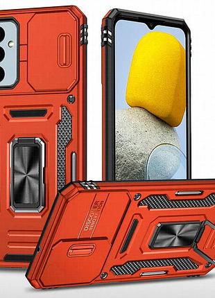 Ударопрочный чехол camshield army ring для samsung galaxy m14 5g красный / red