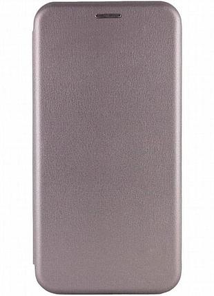 Кожаный чехол-книжка classy для zte blade a55 4g серый
