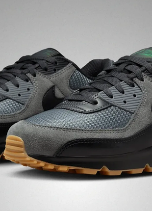 Кросівки чоловічі nike air max 90 сірі з чорним