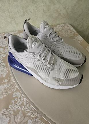 Кросівки чоловічі nike air max 270 сірі з синім