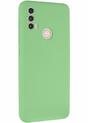 Чехол silicone cover lakshmi full camera (aaa) для motorola moto e40 мятный / mint