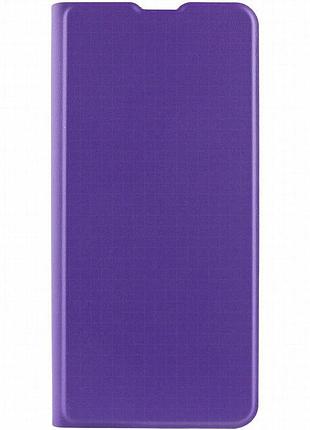 Кожаный чехол-книжка getman elegant (pu) для motorola moto e40 фиолетовый