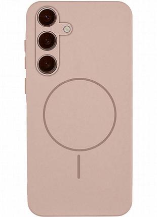 Чехол silicone cover lakshmi full camera (aa) with magnetic fit для samsung galaxy a57 5g розовый / pink sand