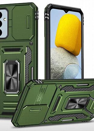 Ударопрочный чехол camshield army ring для samsung galaxy s25 fe оливковый / army green