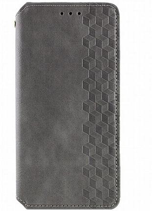 Кожаный чехол-книжка getman cubic (pu) для xiaomi redmi a5 / poco c71 серый