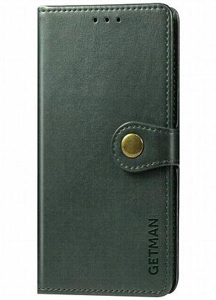 Кожаный чехол-книжка getman gallant (pu) для samsung galaxy a14 4g/5g зеленый